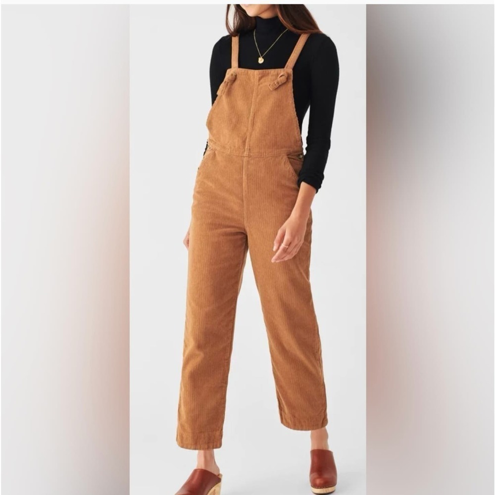 Faherty Women's Corduroy Jumpsuit in Cord Brown Small NWOT